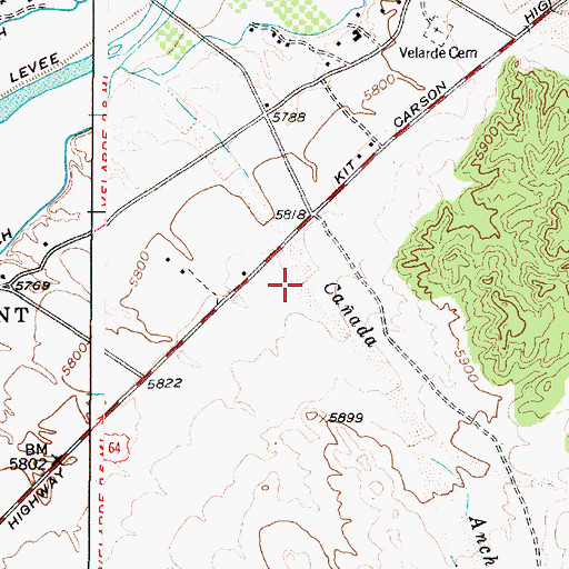 Topographic Map of RG-2845 Water Well, NM