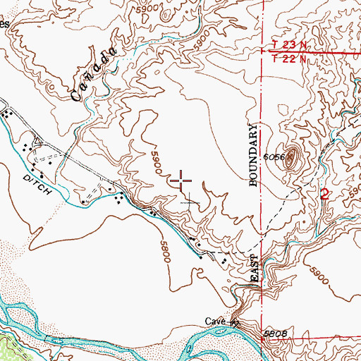 Topographic Map of RG-3300 Water Well, NM