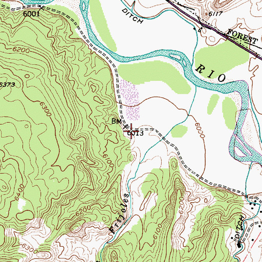 Topographic Map of RG-5971 Water Well, NM