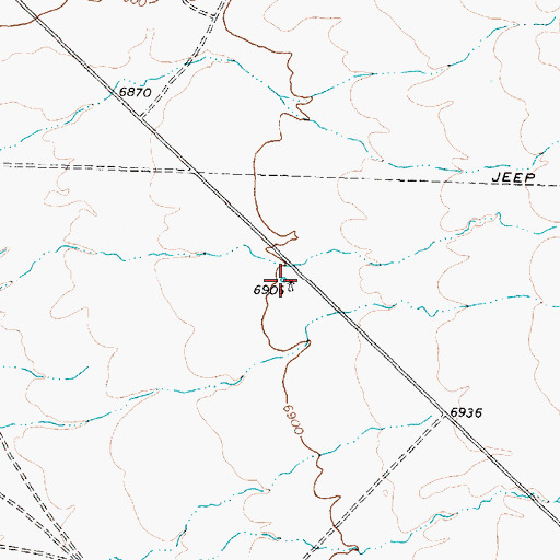 Topographic Map of Leeper Number 1 Well, NM