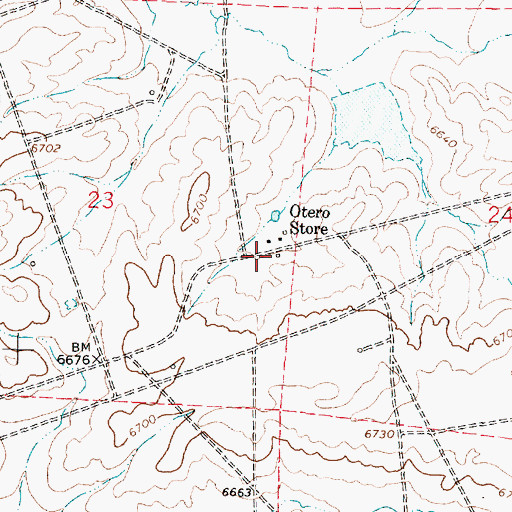 Topographic Map of Otero Water Well, NM