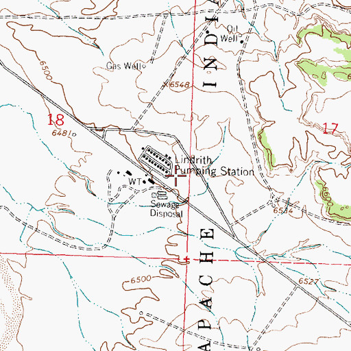 Topographic Map of Lindrith H Water Well, NM