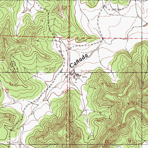 Topographic Map of Tanques Water Well, NM