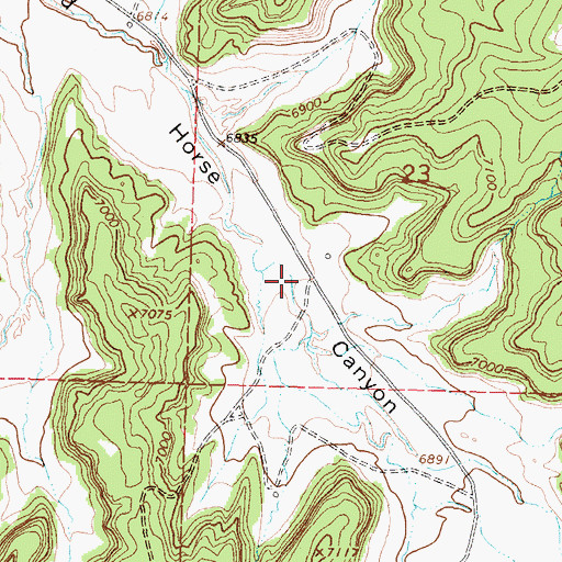 Topographic Map of Wild Horse Canyon Water Well, NM