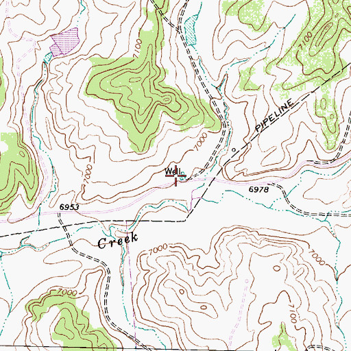 Topographic Map of Magnolia Water Well, NM