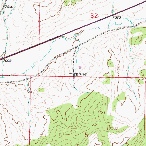 Topographic Map of Burns Canyon Water Well, NM