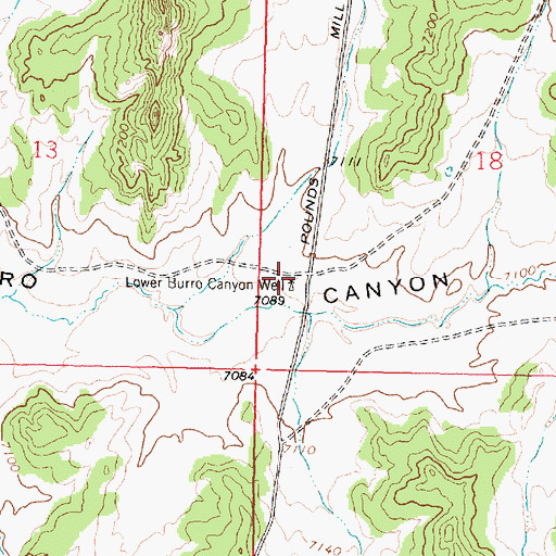 Topographic Map of Red Lakes Water Well, NM