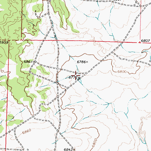 Topographic Map of Old Crow Water Well, NM