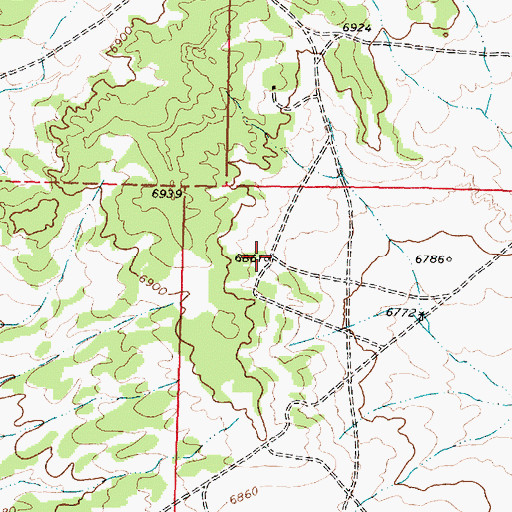 Topographic Map of Bia 10 Water Well, NM