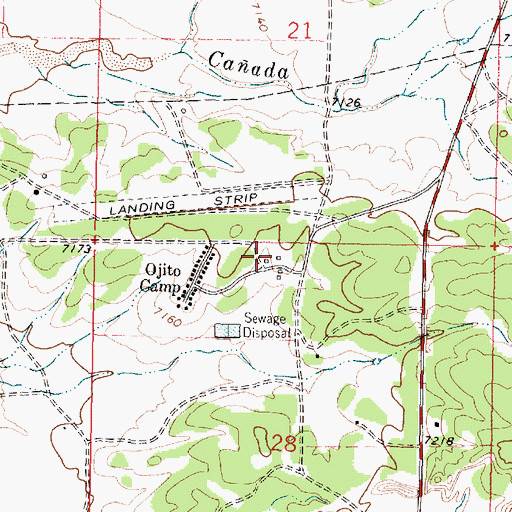 Topographic Map of Ojito Camp Water Well, NM