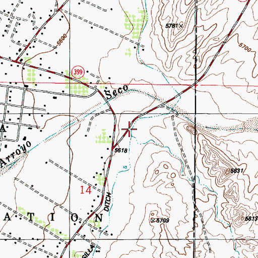Topographic Map of RG-9396 Water Well, NM