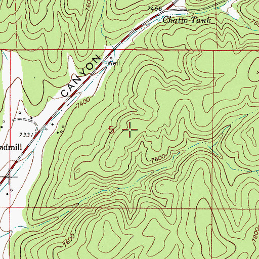 Topographic Map of Sawmil Water Well, NM