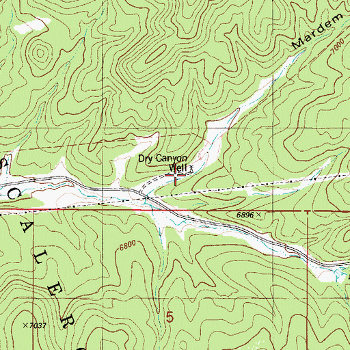 Topographic Map of Dry Can Water Well, NM