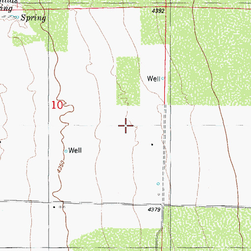 Topographic Map of 10106 Water Well, NM