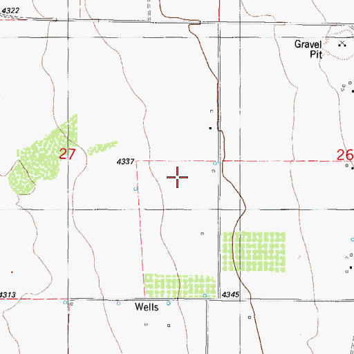 Topographic Map of 10129 Water Well, NM