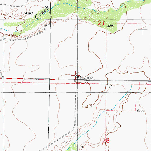 Topographic Map of 10021 Water Well, NM