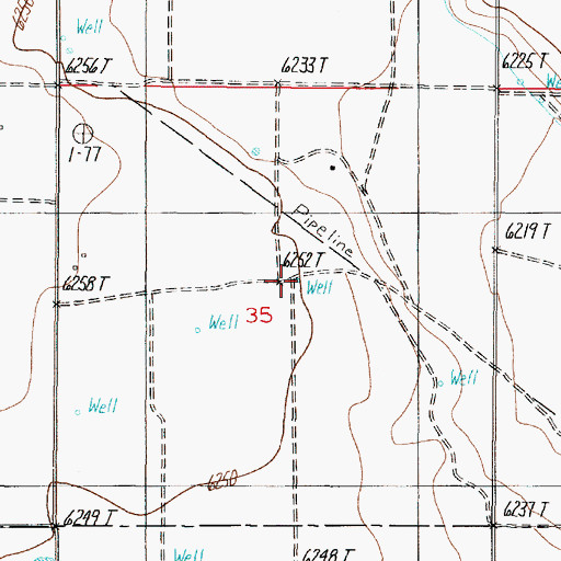 Topographic Map of Water Well 10012, NM