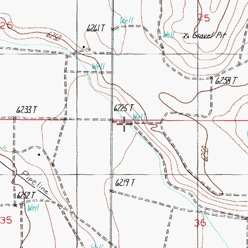 Topographic Map of Water Well 10013, NM