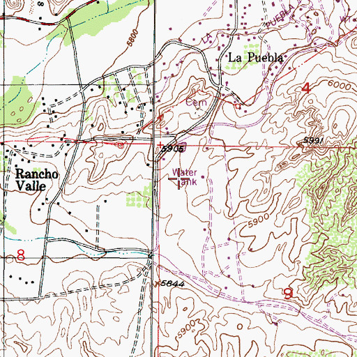 Topographic Map of Kel Fed 1 Water Well, NM