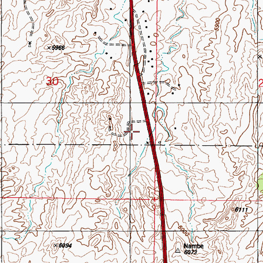 Topographic Map of 10253 Water Well, NM