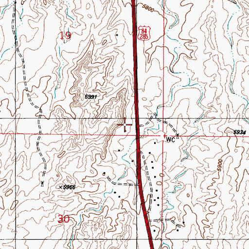 Topographic Map of RG-4602 Water Well, NM
