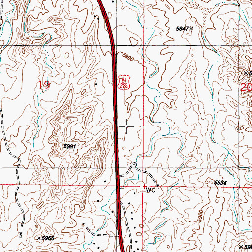 Topographic Map of 10251 Water Well, NM