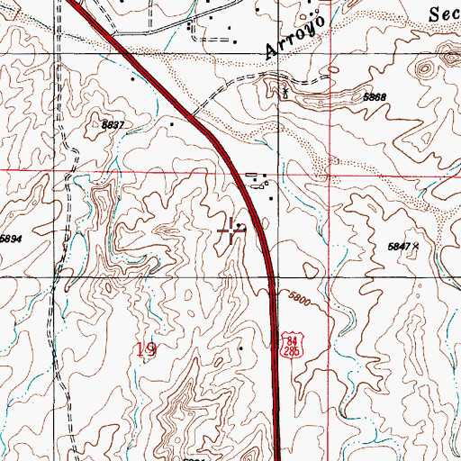 Topographic Map of RG-1665 Water Well, NM
