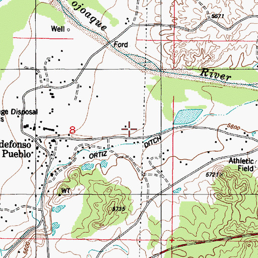 Topographic Map of 10160 Water Well, NM