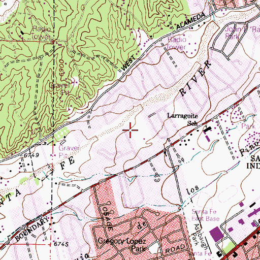 Topographic Map of 10048 Water Well, NM