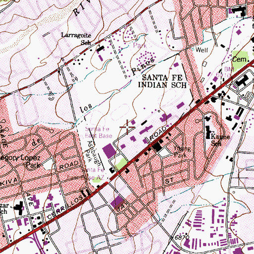 Topographic Map of Ind School Water Well, NM