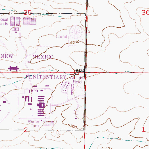 Topographic Map of Local W 3 Water Well, NM