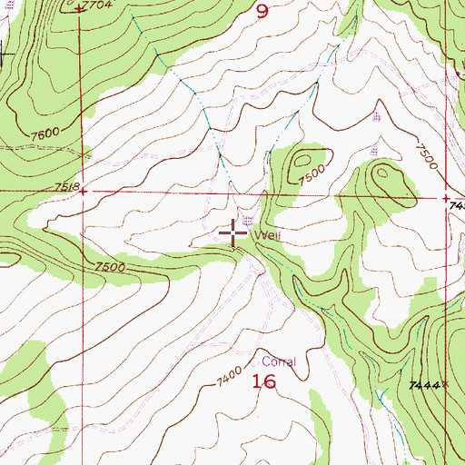 Topographic Map of Padre Water Well, NM