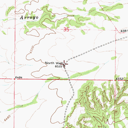 Topographic Map of North Water Well, NM