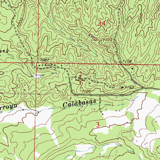 Topographic Map of RG-1033 Water Well, NM