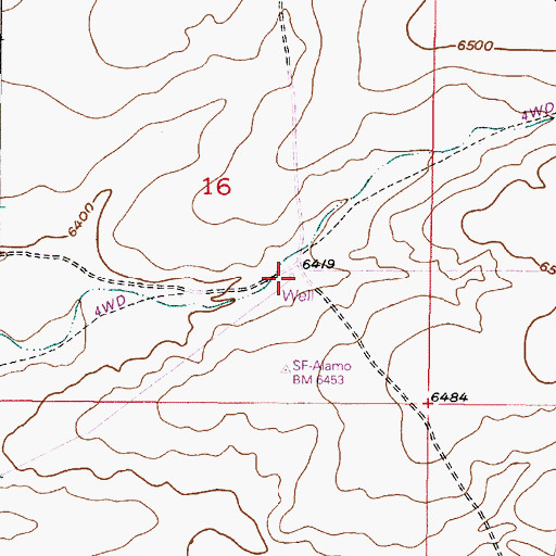Topographic Map of Low Vicnty Water Well, NM
