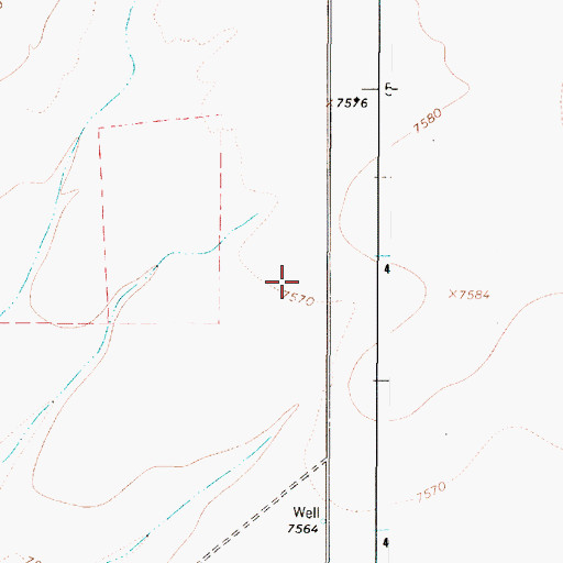 Topographic Map of 10058 Water Well, NM