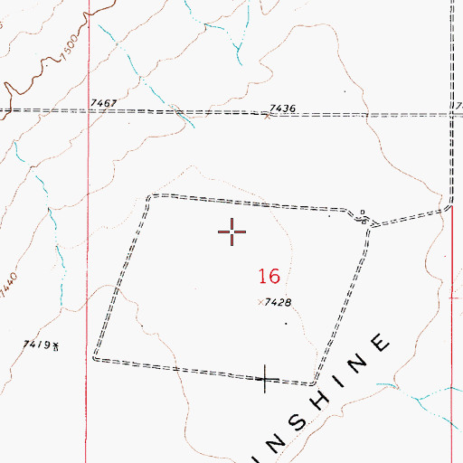 Topographic Map of Testhole 2 Water Well, NM