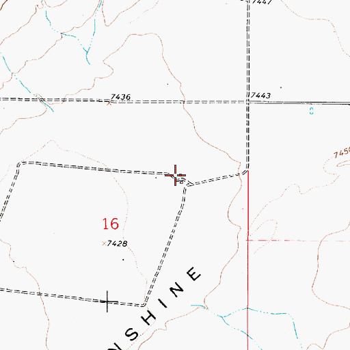 Topographic Map of 10053 Water Well, NM