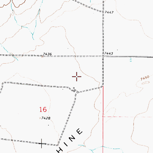 Topographic Map of Testhole 5 Water Well, NM