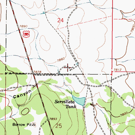 Topographic Map of RG-29910 Water Well, NM
