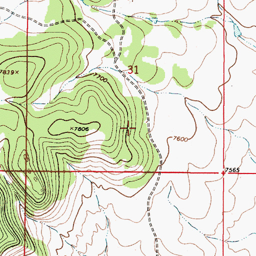 Topographic Map of Gamegarden Water Well, NM