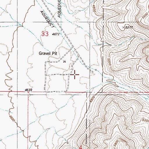 Topographic Map of Test Number 1 Water Well, NM