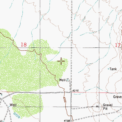 Topographic Map of Number 18 or A1 Water Well, NM