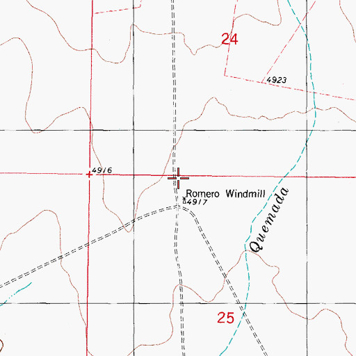 Topographic Map of Romero Ranch Water Well, NM