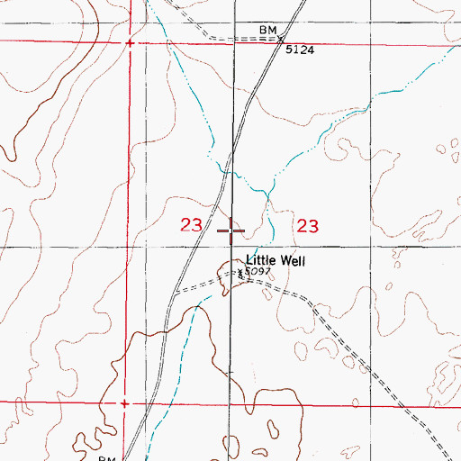 Topographic Map of 10041 Water Well, NM