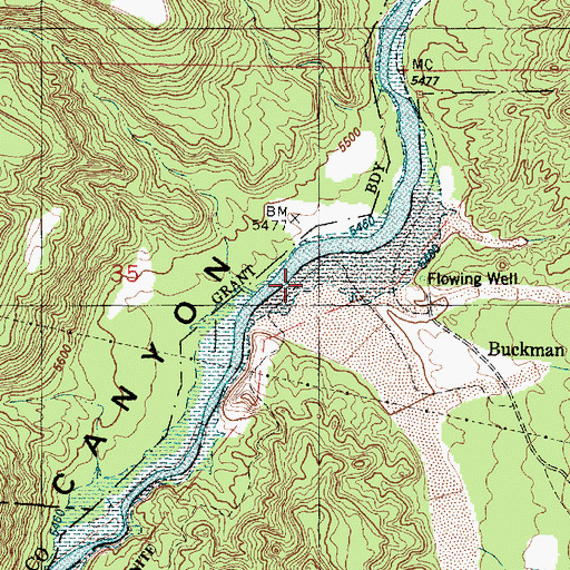 Topographic Map of SF-5B Water Well, NM