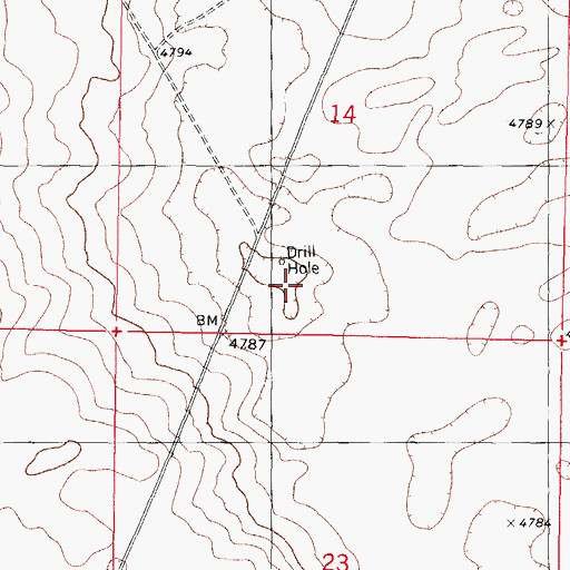 Topographic Map of Olguin Water Well, NM