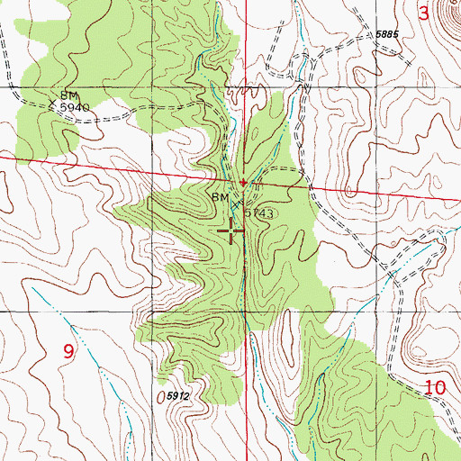 Topographic Map of Hill Water Well, NM