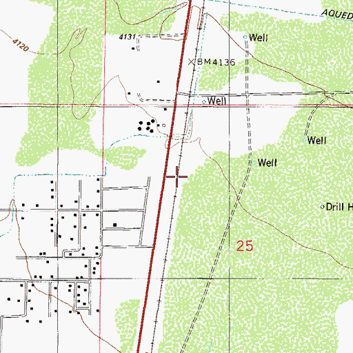 Topographic Map of T-21 Water Well, NM