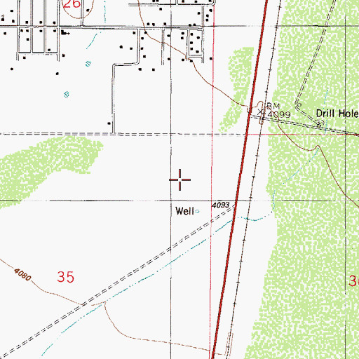 Topographic Map of Prther Number 1 Water Well, NM
